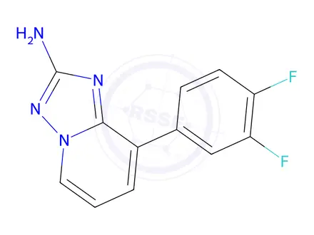 Chemical structure of 8-(3,4-Difluorophenyl)-[1,2,4]triazolo[1,5-a]pyridin-2-amine