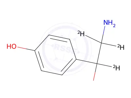 Chemical structure of Octopamine-d3 (racemic)