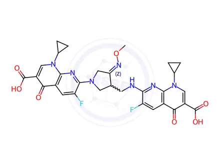 Chemical structure of Gemifloxacin Dimer
