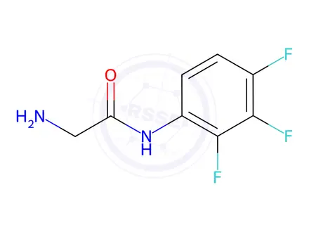 Chemical structure of N~1~-(2,3,4-trifluorophenyl)glycinamide(SALTDATA: HCl)