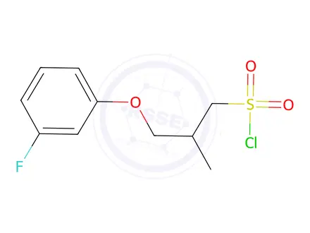 Chemical structure of 3-(3-Fluorophenoxy)-2-methylpropane-1-sulfonyl chloride