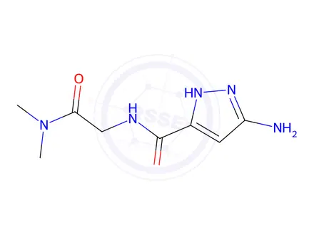 Chemical structure of 2-[(3-amino-1h-pyrazol-5-yl)formamido]-N,N-dimethylacetamide