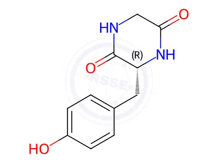 Chemical structure of Cyclo(D-tyrosylglycine)