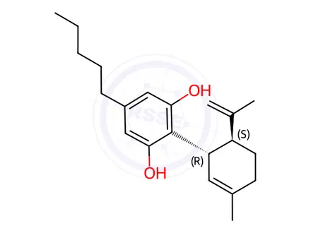 Chemical structure of (+)-Cannabidiol (74219-29-7)