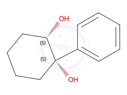Chemical structure of (S,S)-(+)-1-PHENYLCYCLOHEXANE-CIS-1,2-DIOL