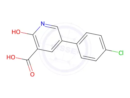 Chemical structure of 5-(4-Chlorophenyl)-2-hydroxynicotinic acid