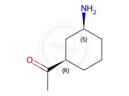 Chemical structure of Ethanone, 1-[(1R,3S)-3-aminocyclohexyl]-,rel-