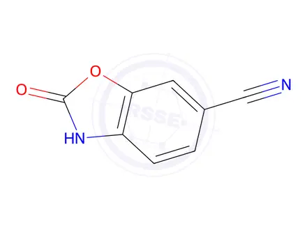 Chemical structure of 2-oxo-2,3-dihydrobenzo[d]oxazole-6-carbonitrile