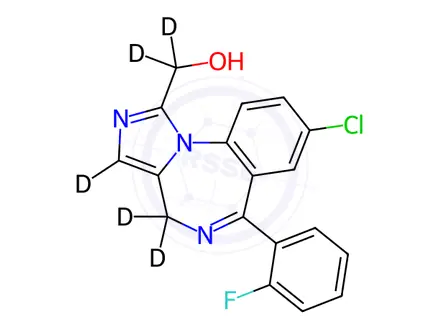 Chemical structure of 1’-Hydroxy Midazolam-d5