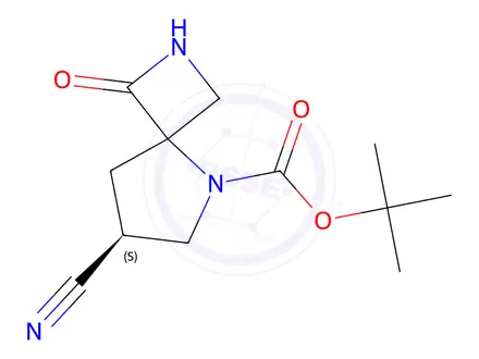 Chemical structure of Tert-butyl (7S)-7-cyano-1-oxo-2,5-diazaspiro[3.4]Octane-5-carboxylate