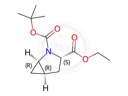 Chemical structure of 2-(tert-Butyl) 3-ethyl (1R,3S,5R)-2-azabicyclo[3.1.0]hexane-2,3-dicarboxylate