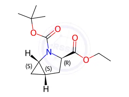 Chemical structure of 2-(tert-Butyl) 3-ethyl (1S,3R,5S)-2-azabicyclo[3.1.0]hexane-2,3-dicarboxylate