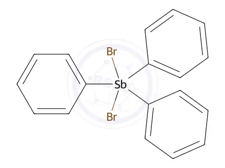 Chemical structure of TRIPHENYLANTIMONY DIBROMIDE