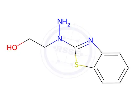Chemical structure of Ethanol, 2-[1-(2-benzothiazolyl)hydrazino]-(8CI)