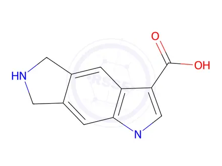 Chemical structure of 1-methyl-1H,5H,6H,7H-pyrrolo[3,4-f]indole-3-carboxylic acid