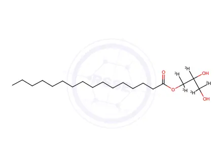 Chemical structure of 1-Palmitoyl-rac-glycerol-d5