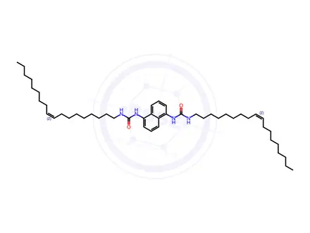 Chemical structure of (Z,Z)-N,N''-naphthalene-1,5-diylbis[N'-octadec-9-enylurea]