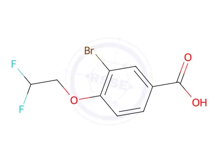 Chemical structure of 3-Bromo-4-(2,2-difluoroethoxy)benzoic acid