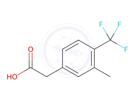 Chemical structure of 3-Methyl-4-(trifluoromethyl)benzeneacetic Acid