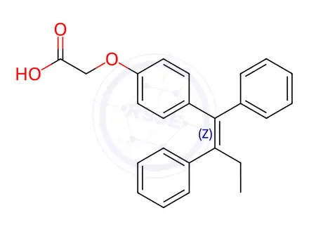Chemical structure of Z-[4-(1,2-Diphenyl-1-butenyl)phenoxy]acetic Acid