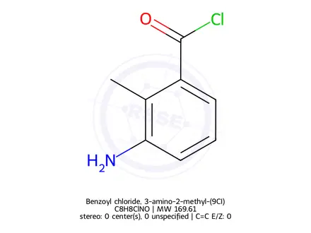 Chemical structure of Benzoyl chloride, 3-amino-2-methyl-(9CI)