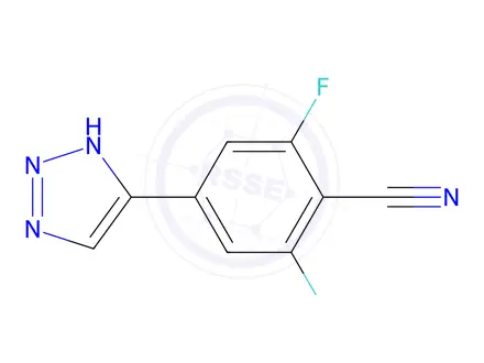 Chemical structure of 2,6-Difluoro-4-(1H-1,2,3-triazol-5-yl)benzonitrile