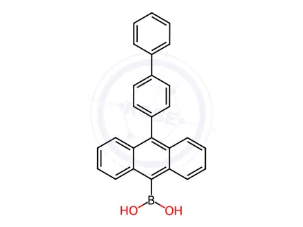 Chemical structure of (10-[1,1'-Biphenyl]-4-yl-9-anthracenyl)boronic acid