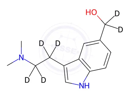 Chemical structure of 5-Hydroxymethyl-N,N-Dimethyltryptamine-d6