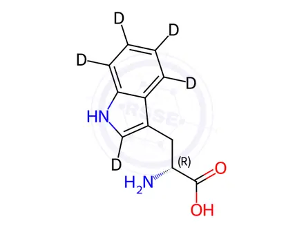 Chemical structure of D-Tryptophan-[D5]