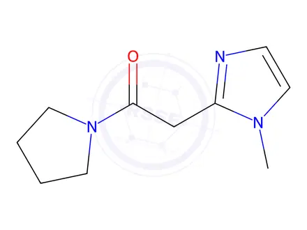 Chemical structure of Pyrrolidine, 1-[(1-methyl-1H-imidazol-2-yl)acetyl]-(9CI)