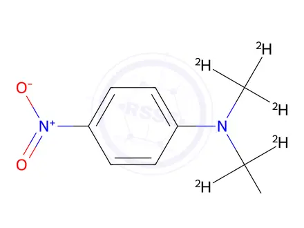 Chemical structure of N,N-di(methyl-d3)-4-nitroaniline