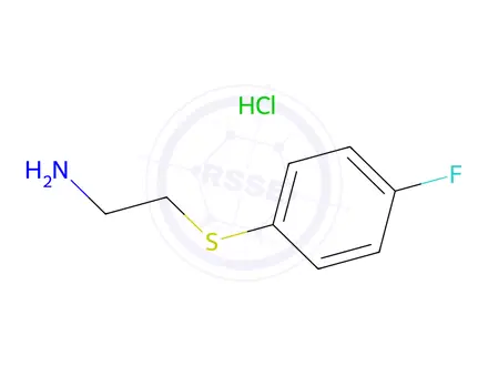 Chemical structure of 1-[(2-aminoethyl)sulfanyl]-4-fluorobenzene hydrochloride