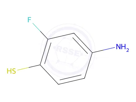 Chemical structure of 4-amino-2-fluorobenzene-1-thiol