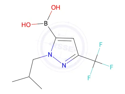 Chemical structure of (1-Isobutyl-3-(trifluoromethyl)-1H-pyrazol-5-yl)boronic acid