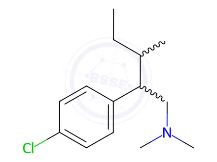 Chemical structure of 4-Chloro-β-(1-methylpropyl)-N,N-dimethylbenzeneethanamine