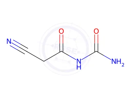 Chemical structure of Cyanoacetylurea