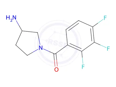 Chemical structure of 1-(2,3,4-trifluorobenzoyl)pyrrolidin-3-amine