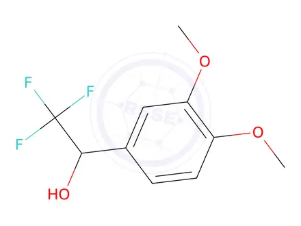 Chemical structure of 1-(3,4-Dimethoxyphenyl)-2,2,2-trifluoroethan-1-ol