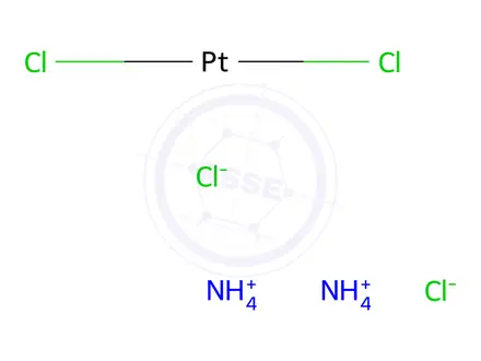 Chemical structure of AMMONIUM TETRACHLOROPLATINATE(II)