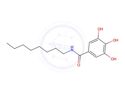 Chemical structure of 3,4,5-trihydroxy-N-octyl-benzamide