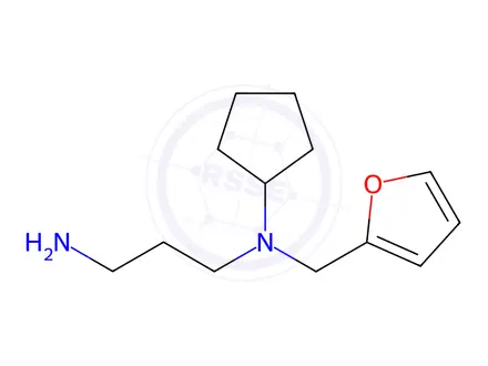 Chemical structure of N1-cyclopentyl-N1-(furan-2-ylmethyl)propane-1,3-diamine