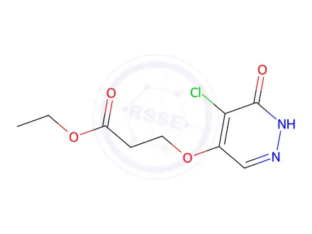 Chemical structure of Ethyl 3-((5-chloro-6-oxo-1,6-dihydropyridazin-4-yl)oxy)propanoate