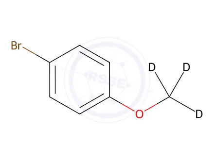 Chemical structure of 4-Bromoanisole-d3 (methyl-d3)