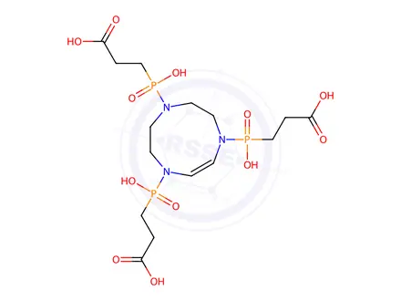 Chemical structure of 3,3`,3``-((2,3,5,6-tetrahydro-1H-1,4,7-triazonine-1,4,7-triyl)tris(hydroxyphosphoryl))tripropanoic acid