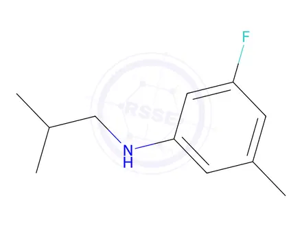 Chemical structure of 3-Fluoro-5-methyl-N-(2-methylpropyl)aniline