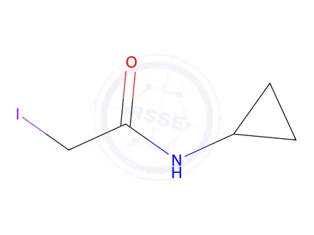 Chemical structure of N-cyclopropyl-2-iodoacetamide