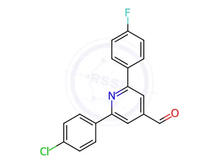 Chemical structure of JR-9175, 2-(4-Chlorophenyl)-6-(4-fluorophenyl)pyridine-4-carbaldehyde, 97%