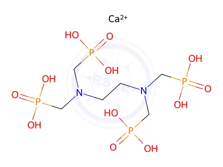 Chemical structure of [ethylenebis[nitrilobis(methylene)]]tetrakisphosphonic acid, calcium salt