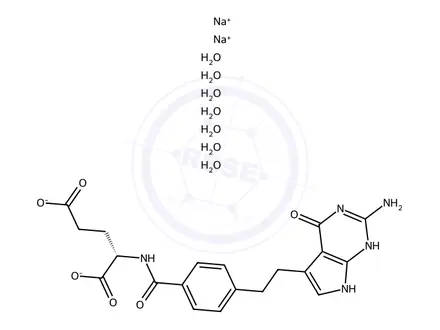 Chemical structure of Pemetrexed Disodium Heptahydrate