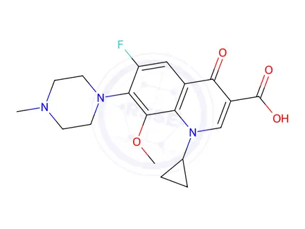 Chemical structure of N-Methyl Piperizene derivative of Moxifloxacin